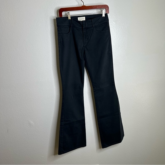 Nili Lotan Washed Black Wide Flare Leg Trouser Pant Size 2 - Picture 8 of 13